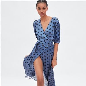 Zara Polka Dot Wrap Dress